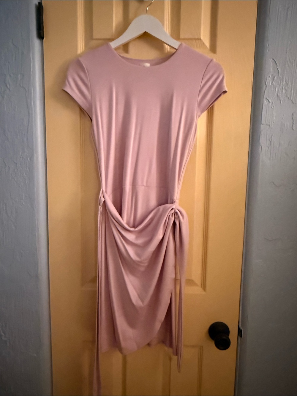 Women's Dusty Rose Knot-Detail Midi Dress